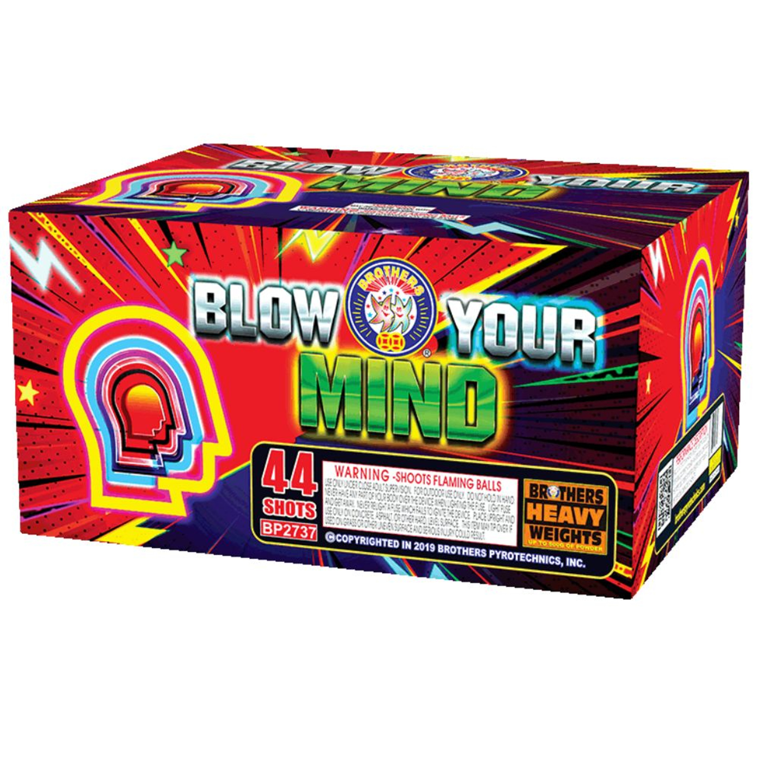 Blow Your Mind 44 Shot 500 Gram Cake Brothers Pyrotechinics Brand Blow Your Mind 44 Shot 500 Gram Cake Brothers Pyrotechinics Brand