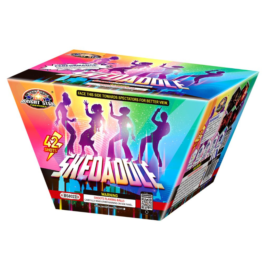 Skedaddle 42 shot 500 Gram Cake Bright Star Brand Fireworks