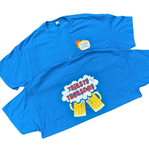 Thirsty Thursday Blue Pyro King T-Shirt XXX-Large