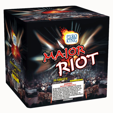 Major Riot 16 shot 500 Gram Cake - Pyro King Brand Fireworks