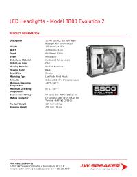 J.W. Speaker 8900 Evolution 2 LED Headlight Kit for 84-01 Jeep