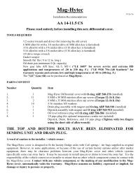 Installation Instructions