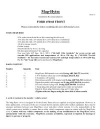 Installation Instructions