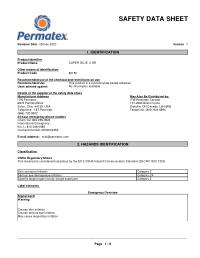Safety Data Sheet