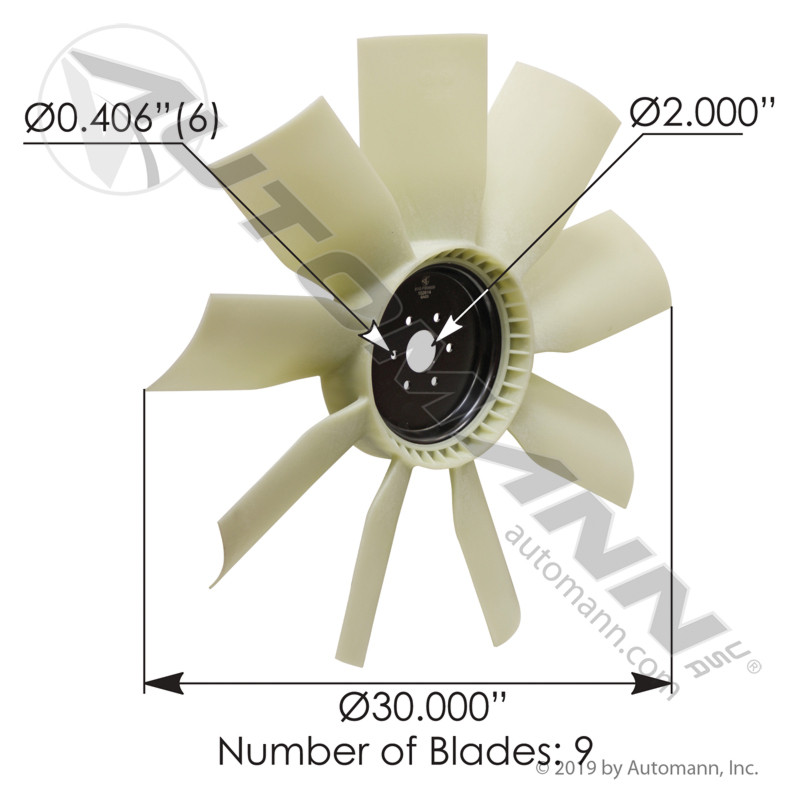 ファン・アーホルト AUTOMANN 810.FB9909 Fan Blade - 9 Blade CW