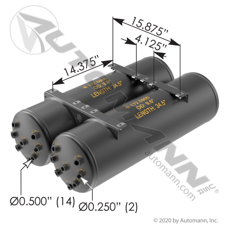 AUTOMANN KW Truck Air Tanks - 172.5955