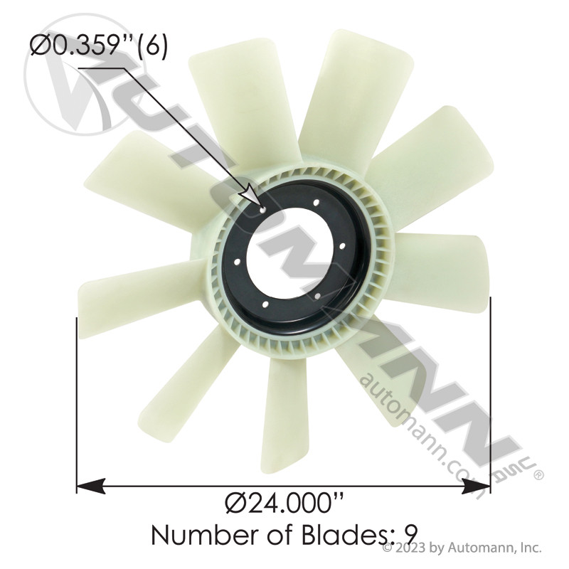 Automann 810.FB9941 - Fan Blade 9-Blade 24in for Ford - Sadler