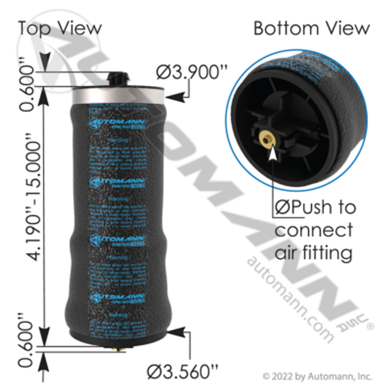 ABSZ70-1146 IH NAVISTAR LINK CAB AIR BAG SPRING - Sadler