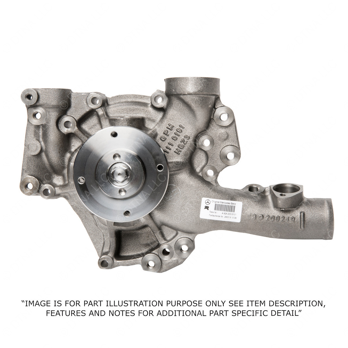 Pompe à Eau Detroit Diesel RA9262000101 Neuve - Pour Mercedes-Benz, Entraînement Par Courroie