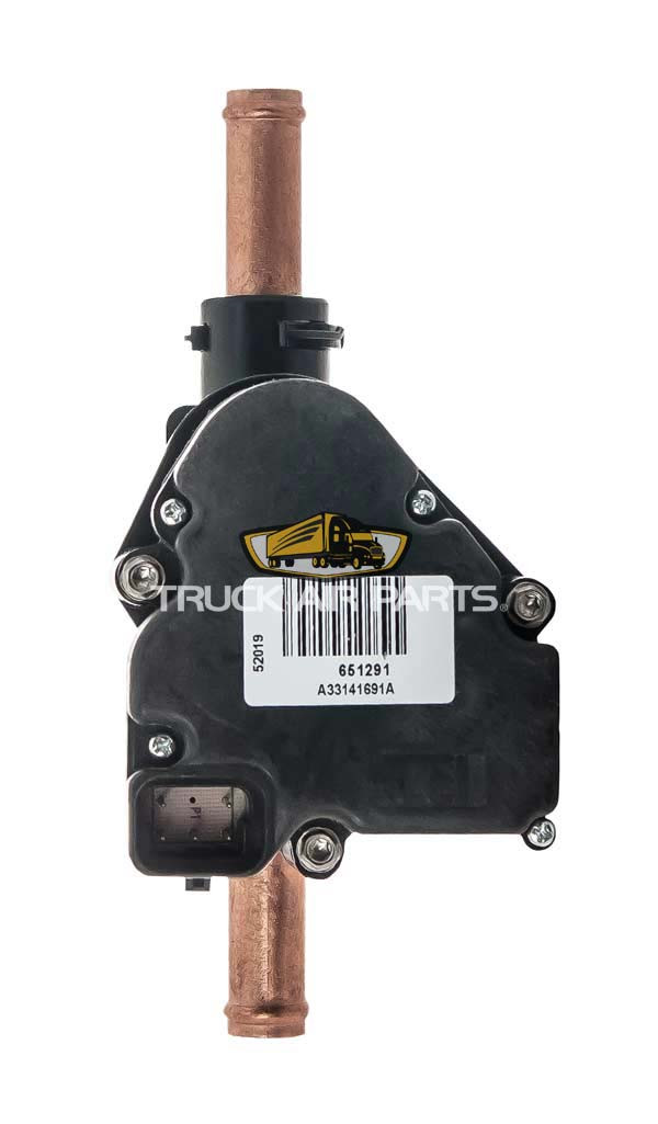 TruckAir Parts 10-1437 Heater Valve Assembly Straight PACCAR Electric  Operated 5/8 Inch Hose