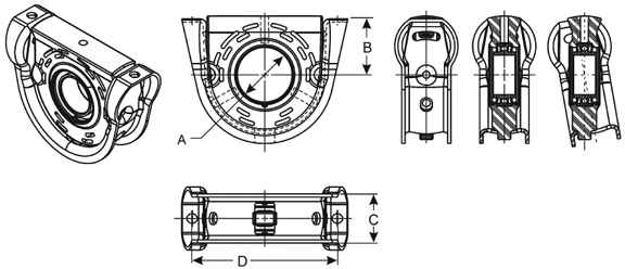 Spicer 5003326 Carrier Bearing Assembly
