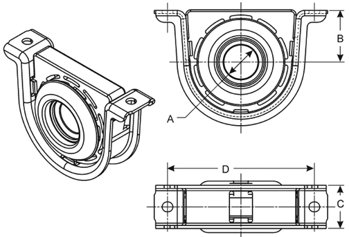 Spicer 212142-1X Carrier Bearing