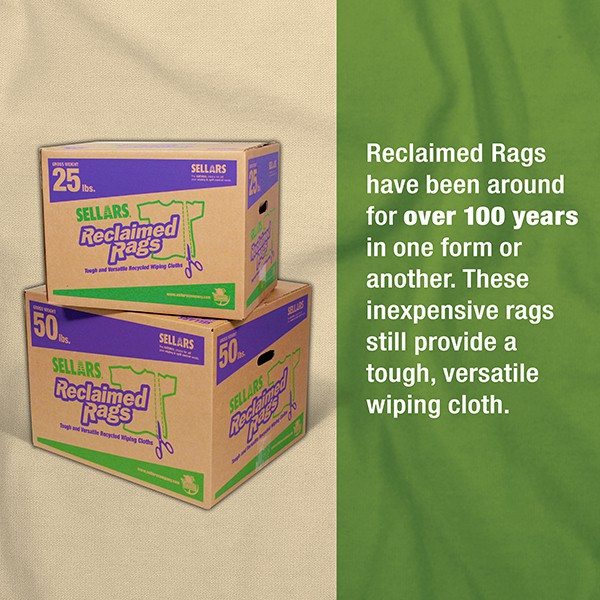 SELLARS 99204 White Fleece Rags - 50lbs