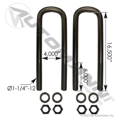 AUTOMANN U-Bolt Kit 1-1/4