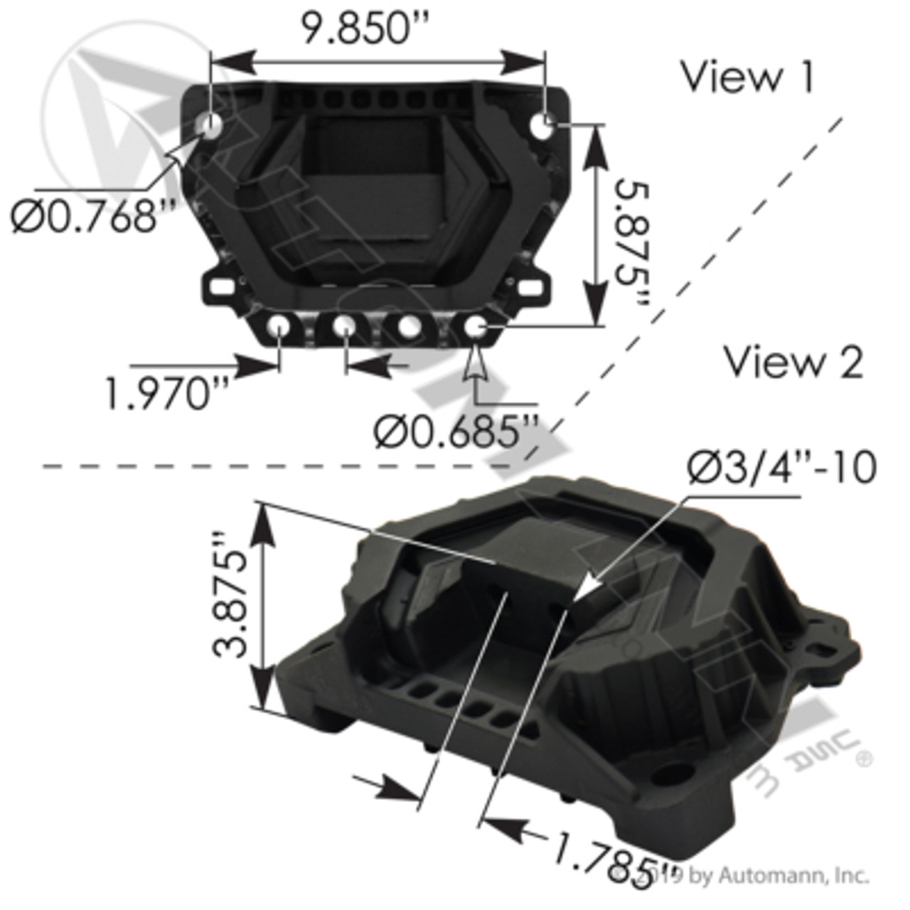 M46852 FREIGHTLINER REAR MOTOR MOUNT