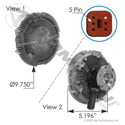810.62181 VISCOUS FAN CLUTCH MACK ASET - Sadler Power Train Inc