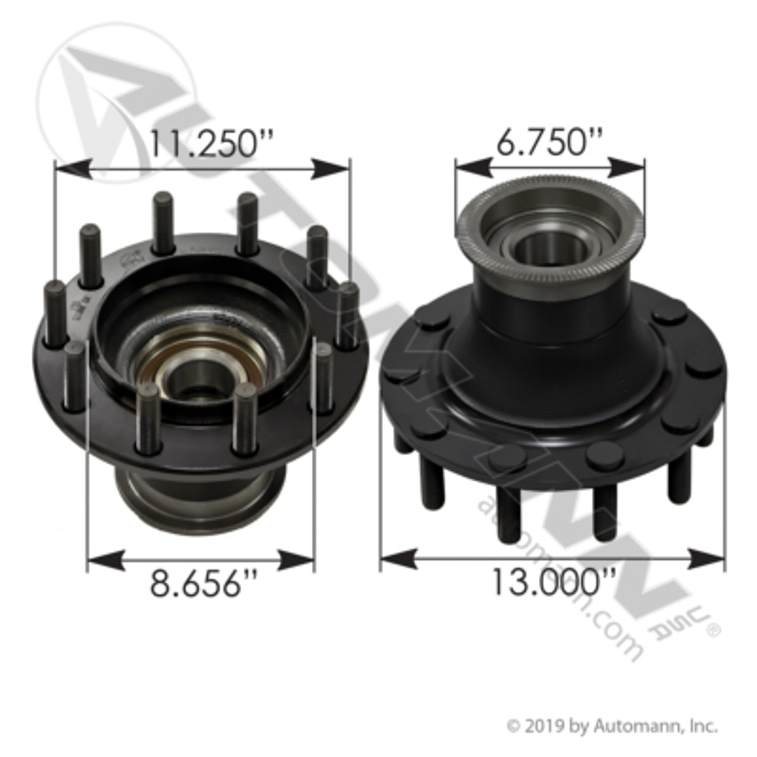 150.S1301.S1 WHEEL HUB KIT MERITOR STYLE UNITIZED Sadler Power Train Inc