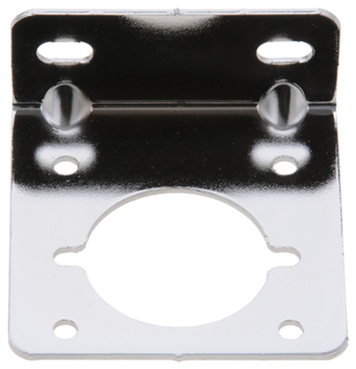 8606048 MOUNTING BRACKET FOR WEATHERPROOF RECEPTACLES, CHROME PLT, FOR 4 OR 2 HOLE MOUNT