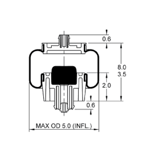 AS-5206 FREIGHTLINER CAB AIR SPRING