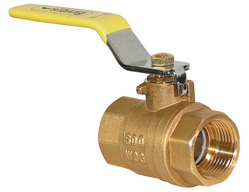 Buyers HBV100 - 1" Full Port Brass Ball Valve with Hardened Steel Ball for 600 PSI Hydraulic Systems
