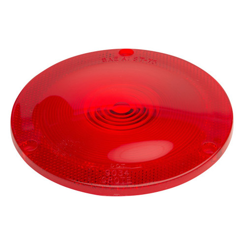 Grote 90342 - Red 4 Inch Round Acrylic Replacement Lens for RV, Marine, and Utility Applications