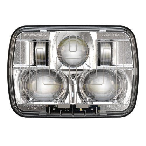 0554461 12-24V DOT/ECE LED RHT HIGH & LOW BEAM HEATED HEADLIGHT WITH CHROME INNER BEZEL