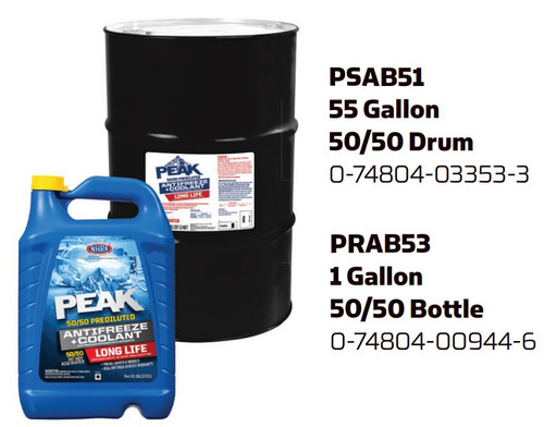 PSAB51 YELLOW ANTIFREEZE 55 GALLON DRUM 50/50