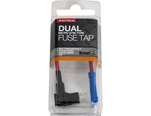 Buyers 5601007 - Dual ATM Micro Fuse Tap for Added Electrical Circuit Protection