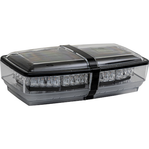 Buyers 8891052 - 11 Inch Rectangular LED Mini Light Bar with 48 LEDs, Amber/Clear Lens, Magnetic Mount, 15ft Power Cord, and 4 Flash Patterns