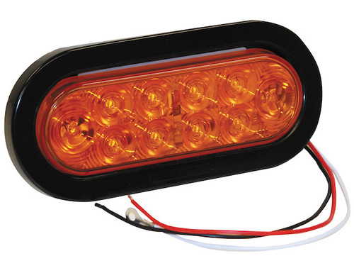 5626210 6" OVAL AMBER LED S/T/T LAMP
