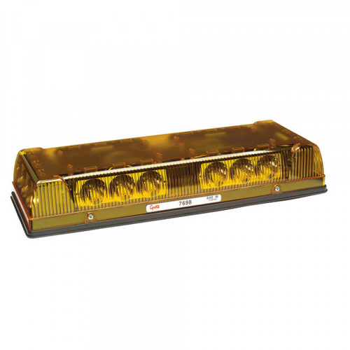 Grote 76983 - 17 Inch Low Profile Amber LED Emergency Light Bar, Permanent Mount