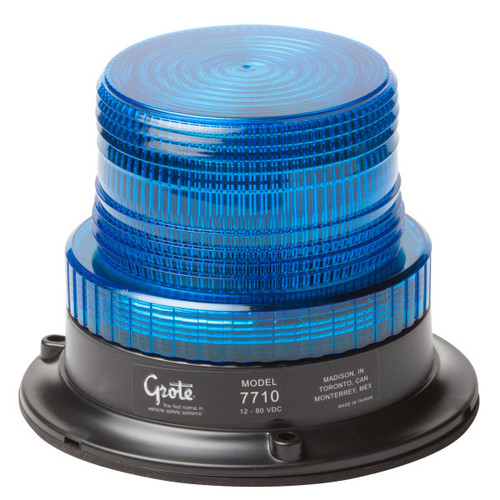 Grote 77105 - Mighty Mini Strobe Light, Blue Lens, Emergency Vehicle Lighting, 12/80V