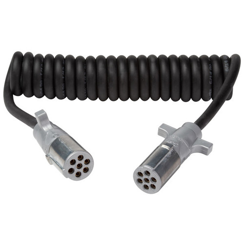Grote 87110 - 12 Foot Coiled Trailer Wiring Power Cord With 12 Inch Leads