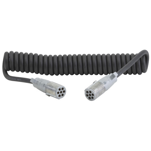 Grote 87111 - UltraLink Trailer Wiring Power Cord, 15 Foot Coiled, Non-ABS, 7-Way Plug