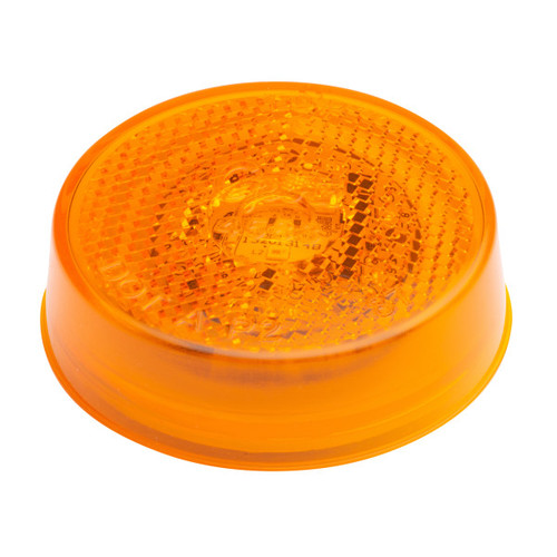 Grote G1003 - Hi Count 2-1/2 Inch LED Clearance Marker Light, Amber Lens, White Housing