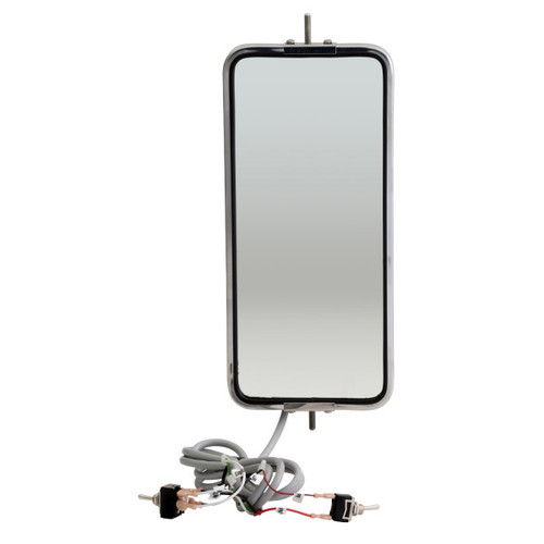 Grote 28461 - 7" x 16" Stainless Steel Heated Remote Control West Coast Mirror