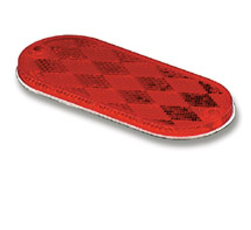 41042 REFLECTOR RED OVAL SCREW MOUNTABLE