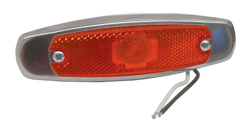 45662 CLR/MKR LAMP RED LOW PROFILE LAMP W/BEZEL