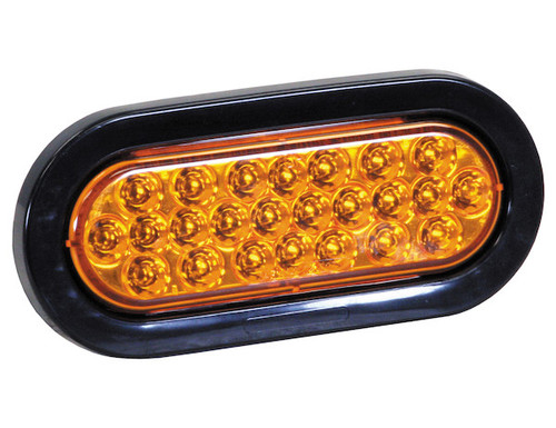 Buyers SL65AO - 6" Oval Amber LED Recessed Strobe Light Kit with 24 LEDs and 6 Flash Patterns