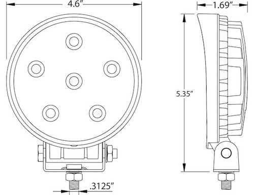 8891015 4" ROUND AMBER LED STROBE