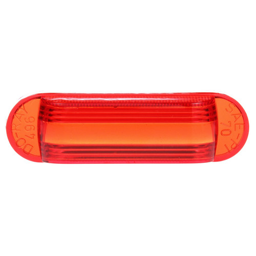 99050R OVAL, RED, POLYCARBONATE, REPLACEMENT LENS FOR DO-RAY LIGHTS, M/C LIGHTS (26312R, 26317R), SNAP-FIT