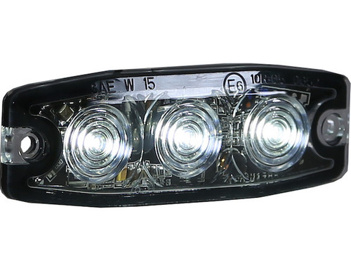 Buyers 8892231 - Ultra-Thin 3.5 Inch 3-LED SAE J595 Class 1 Certified LED Strobe Light with 16 Flash Patterns