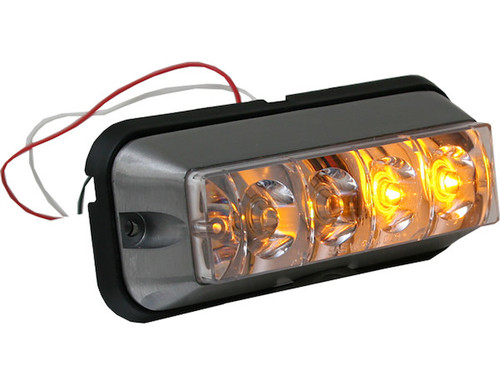 8891105 RECT AMBER/CLEAR LED STROBE