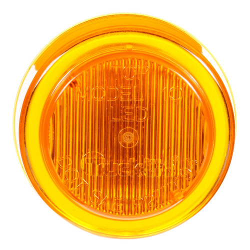 10250Y 10 SERIES, LED, YELLOW ROUND, 2 DIODE, MARKER CLEARANCE LIGHT, P2, FIT 'N FORGET M/C, 12V