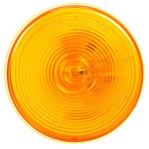 10519Y 10 SERIES, INCANDESCENT, YELLOW ROUND, 1 BULB, MARKER CLEARANCE LIGHT, PC, BLACK PVC GROMMET MOUNT, PL-10, RING TERMINAL/STRIPPED END, 12V, KIT