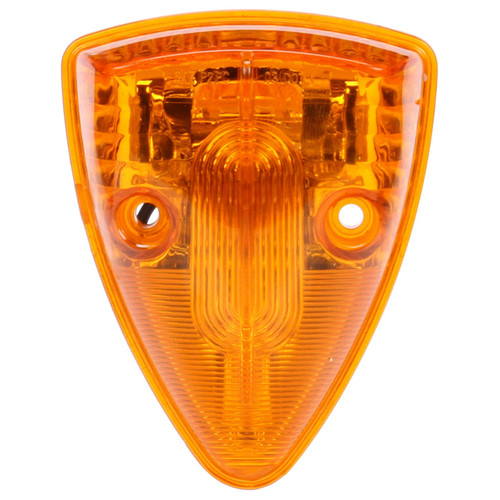 Truck-Lite 1155A - Signal-Stat LED Yellow Triangular 13 Diode Marker Clearance Light, PC, 2 Screw, Hardwired, Stripped End, 12V