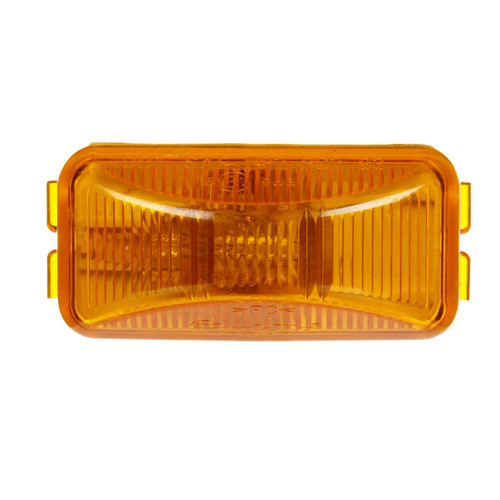 15201Y 15 SERIES, INCANDESCENT, YELLOW RECTANGULAR, 1 BULB, MARKER CLEARANCE LIGHT, PC2, PL-10, 24V