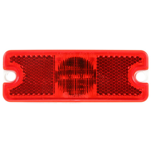 Truck-Lite 18060R - Red Rectangular LED Truck Marker Clearance Light, 3 Diode, Reflectorized, Diamond Shell, Hardwired, Packard Connector, 12V, Kit