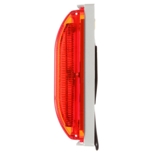 19006R 19 SERIES, BASE MOUNT, LED, RED RECTANGULAR, 1 DIODE, MARKER CLEARANCE LIGHT, P2, GRAY POLYCARBONATE BRACKET MOUNT, HARDWIRED, STRIPPED END, 12V, KIT