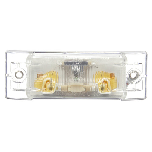 21004C SUPER 21, INCANDESCENT, 1 BULB, LICENSE LIGHT, RECTANGULAR, CLEAR 2 SCREW BRACKET MOUNT, SUPER 21 PLUG, STRIPPED END, 12V, KIT